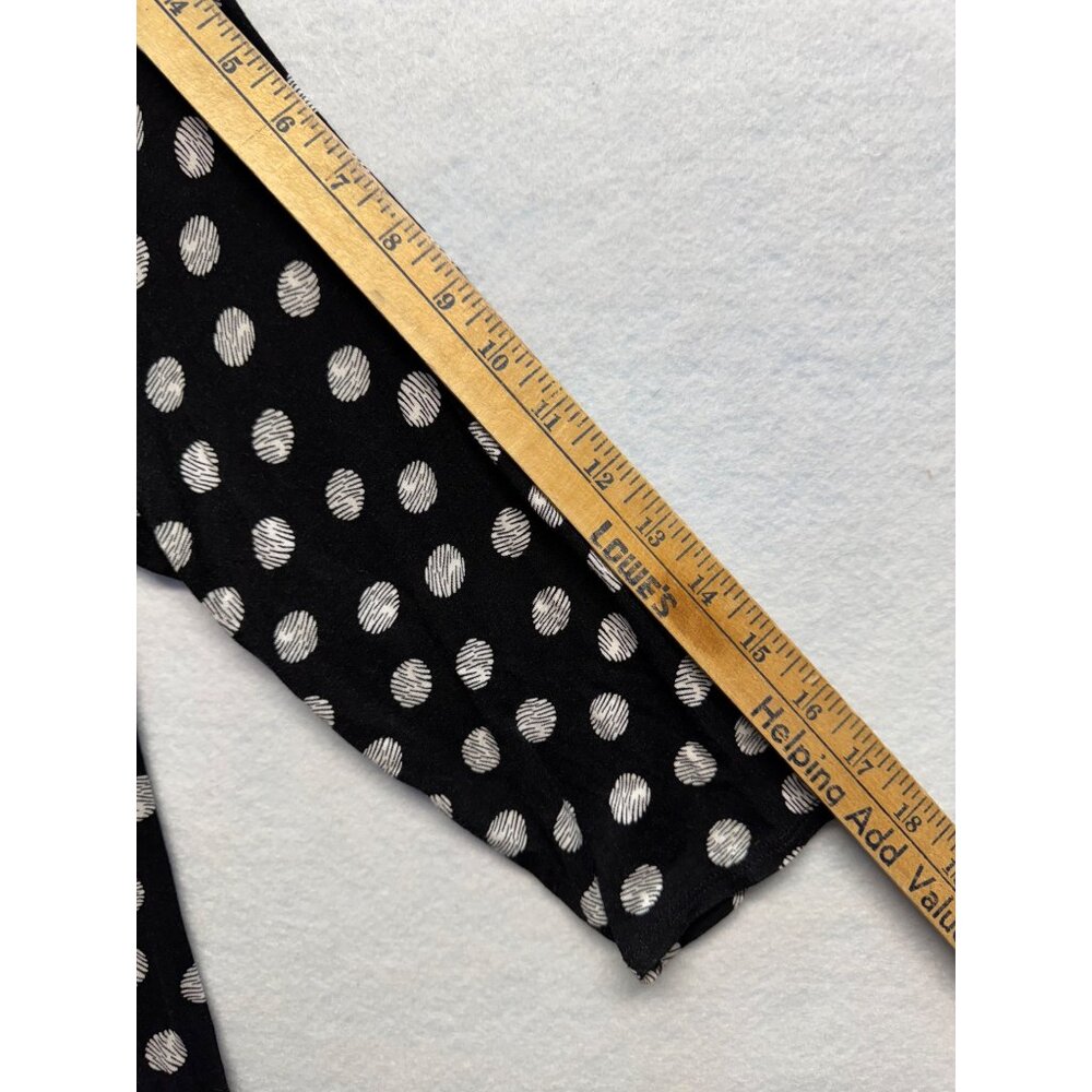 Black & White Polka Dot 3/4 Sleeve Top Womens 1X Premise Studio Lightweight - Picture 7 of 9
